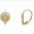 small gold lever back drop earrings