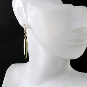 spear earrings in gold