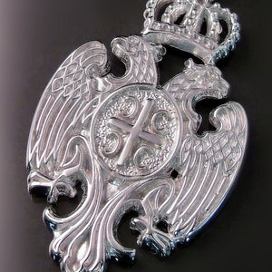 Serbian crest two headed eagle coat of arms pendant