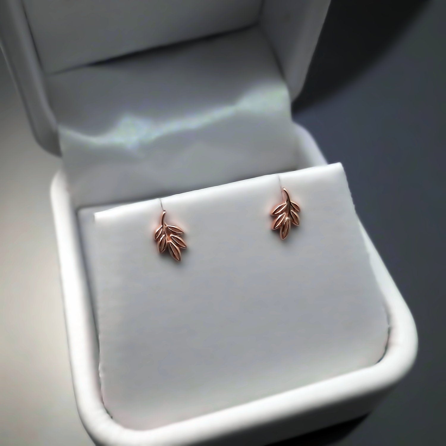 Tiny Leaf Studs Earrings  Nature Inspired Jewelry in 14K Real Gold - Zoran  Designs