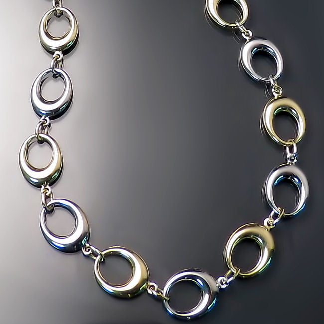 Modern Two Tone Gold Necklace