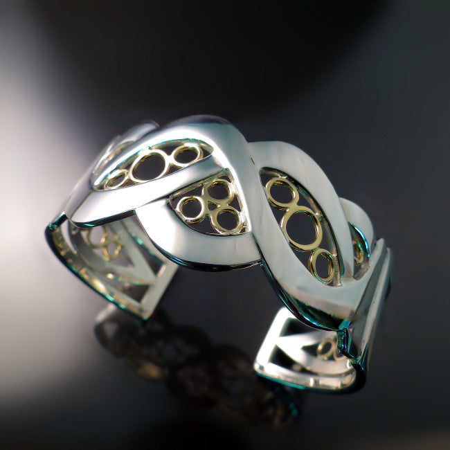 Jewelry | Great Gatsby Large Dark Stone Swirl 925 Sterling Silver Statement  Bracelet | Poshmark