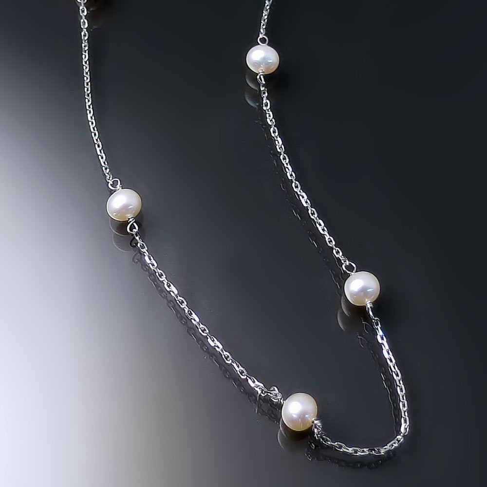 Pearl Station Necklace